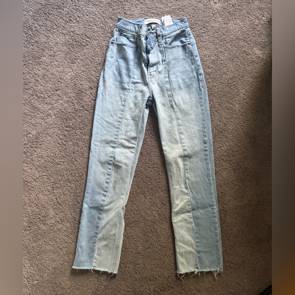 Abercrombie & Fitch Two-Tone Straight Leg Jeans